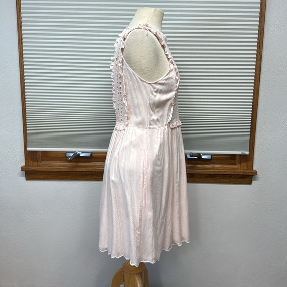 Paul & Joe Sister NWT Baby Rose Pink Eyelet Ruffle Backless Mini Dress - Picture 4 of 13